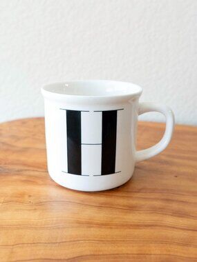 Pottery Barn Monogram “H” Coffee Mug | 4” Ceramic Initial Cup
